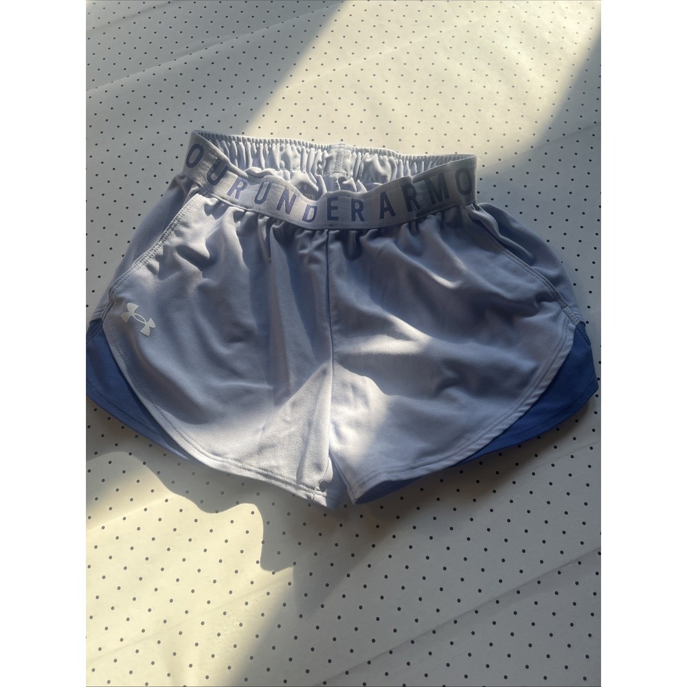 Under‎ Armour UA Tech Running Shorts XS Periwinkle Blue Lined Athletic Workout